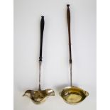 2 punch spoons Dutch period ca 1815
