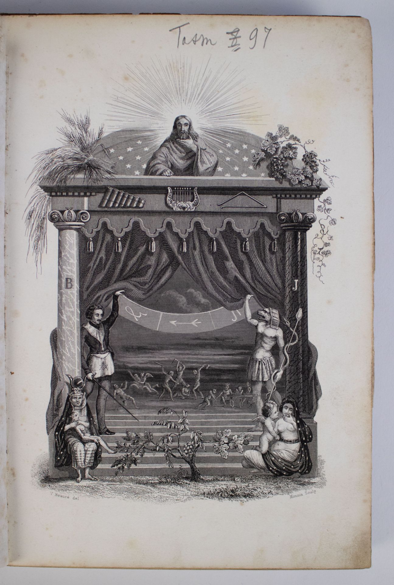 Book 'Vrijmetselarij' 1843 - Image 3 of 4