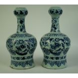 A pair of Delft vases