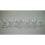 Lot with 12 engraved crystal glasses