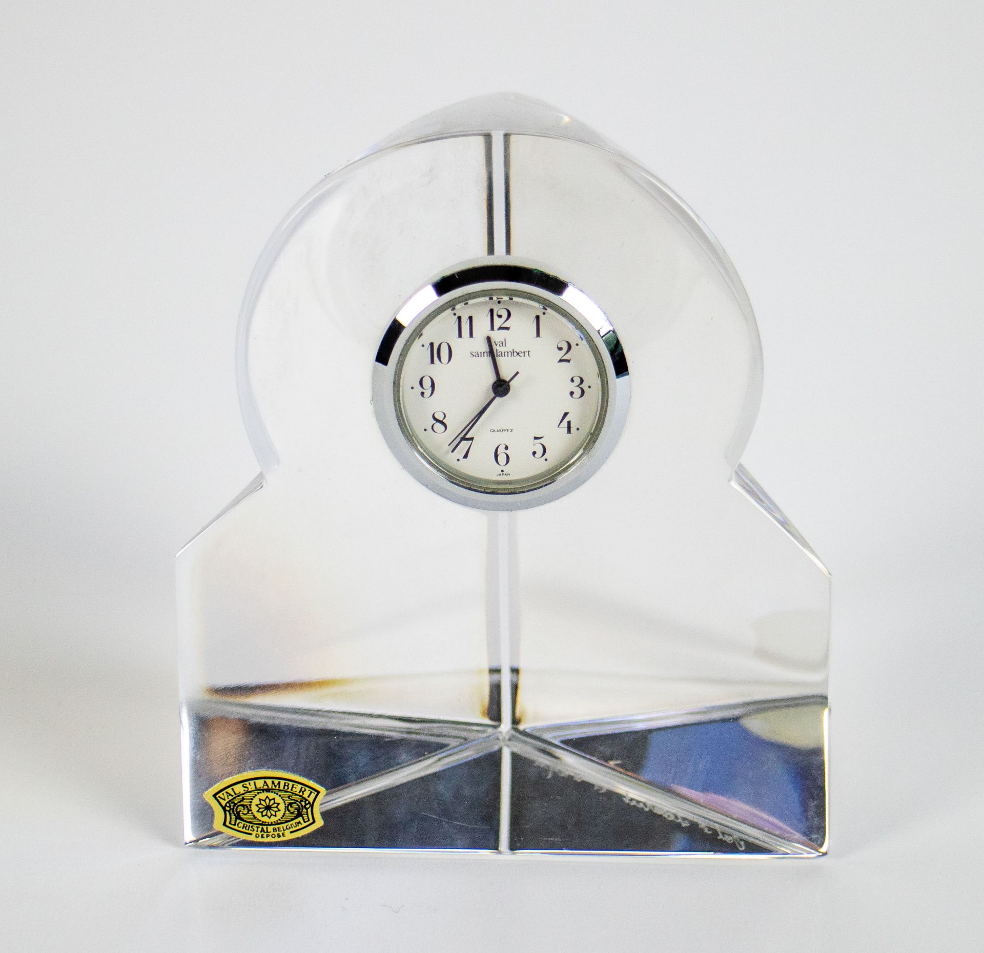 Lot with 2 crystal clocks Val Saint Lambert - Image 4 of 5