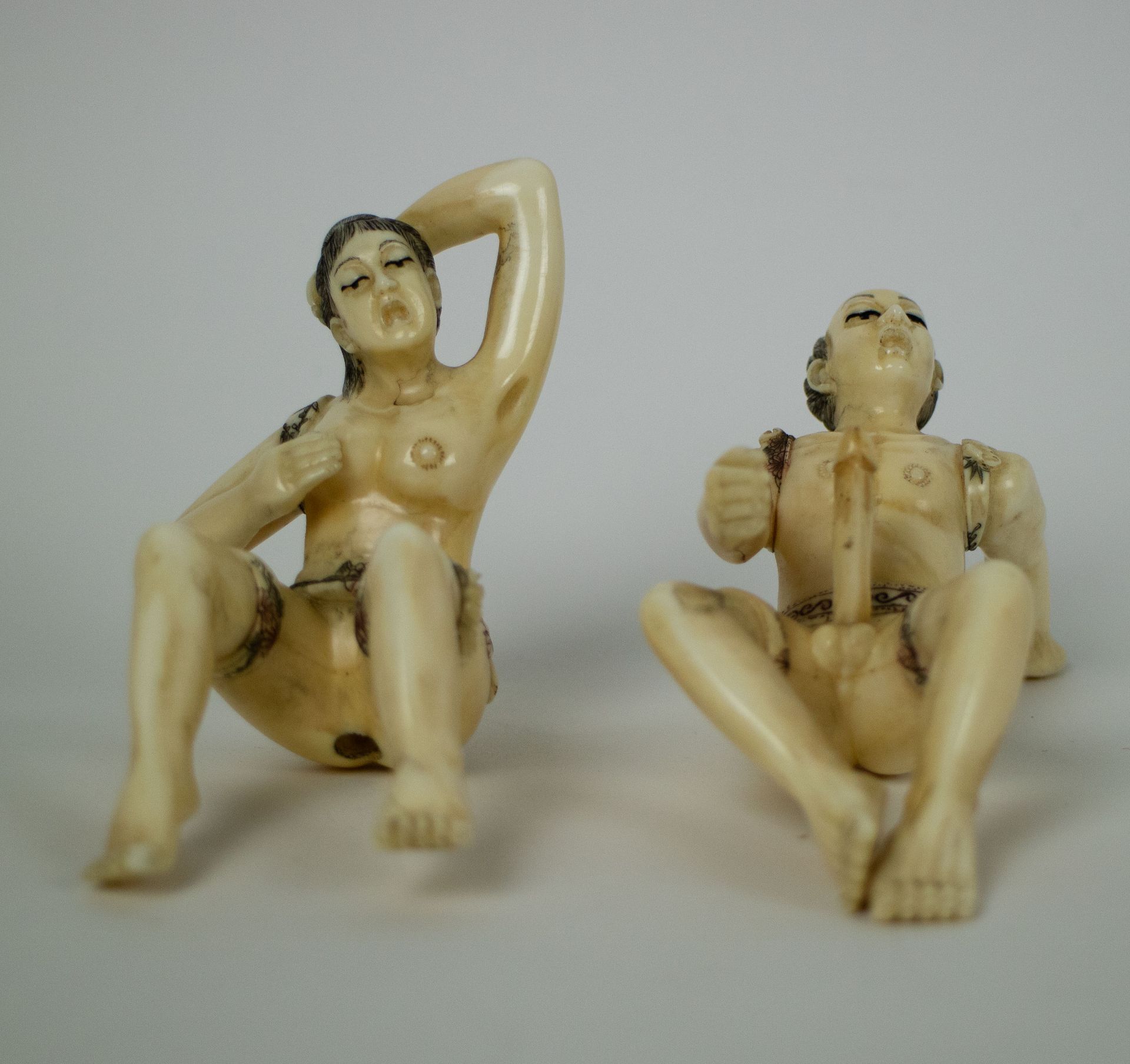 Erotic Meji Ivory Okimono - Bild 6 aus 6