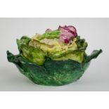 Porcelain cabbage box and cover French