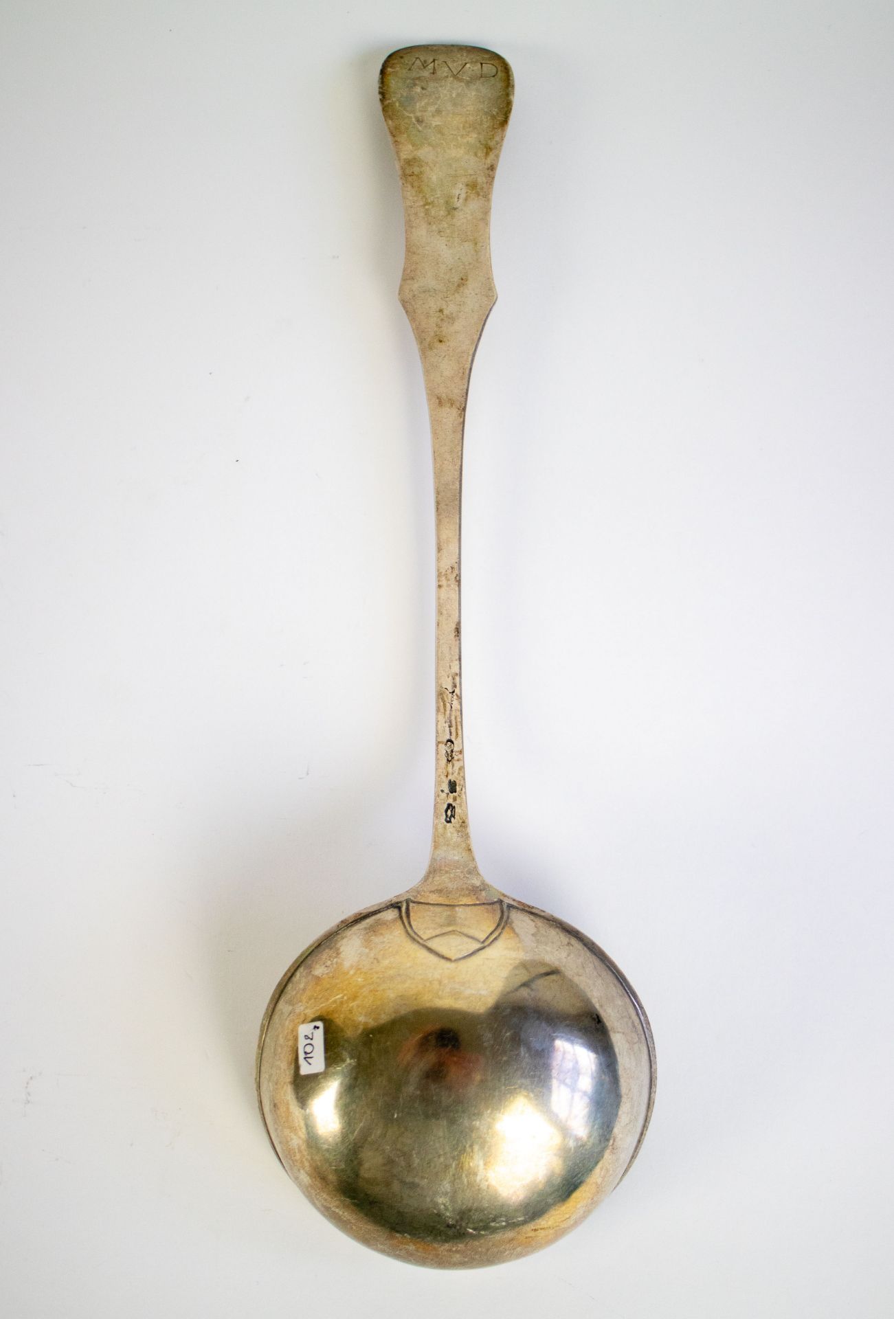 Silver ladle Belgian 18th C. - Image 2 of 4