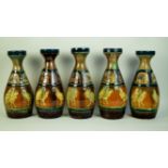 Lot Flemish earthenware 5 vases