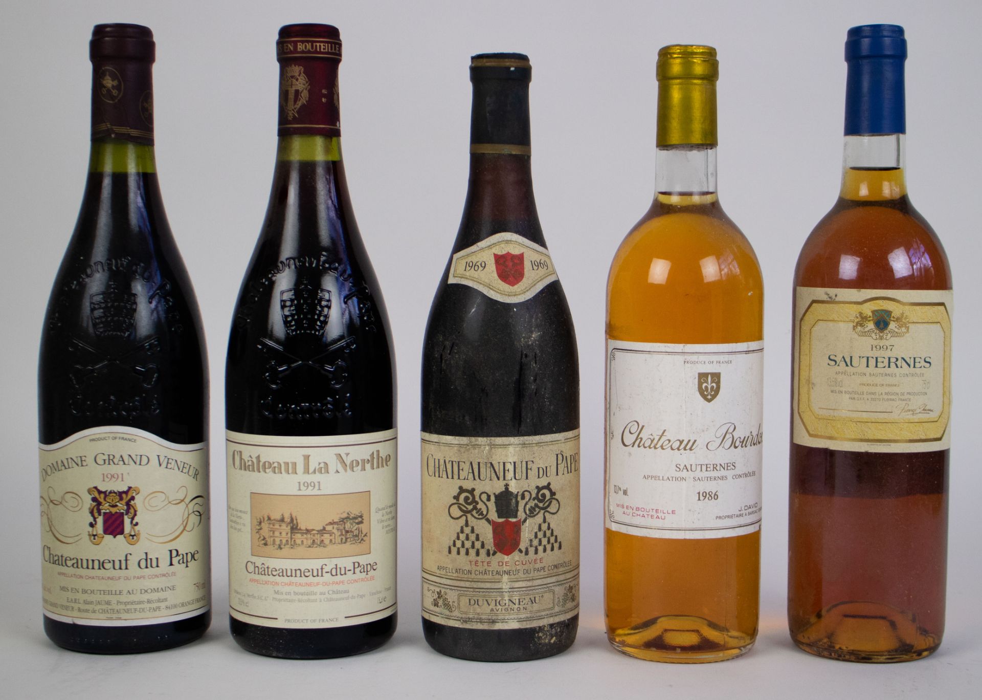 Lot wine bottles and Sauternes - Image 2 of 2