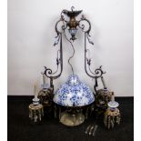 Delft blue porcelain chandelier