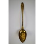 A silver gilt serving spoon early 19thC