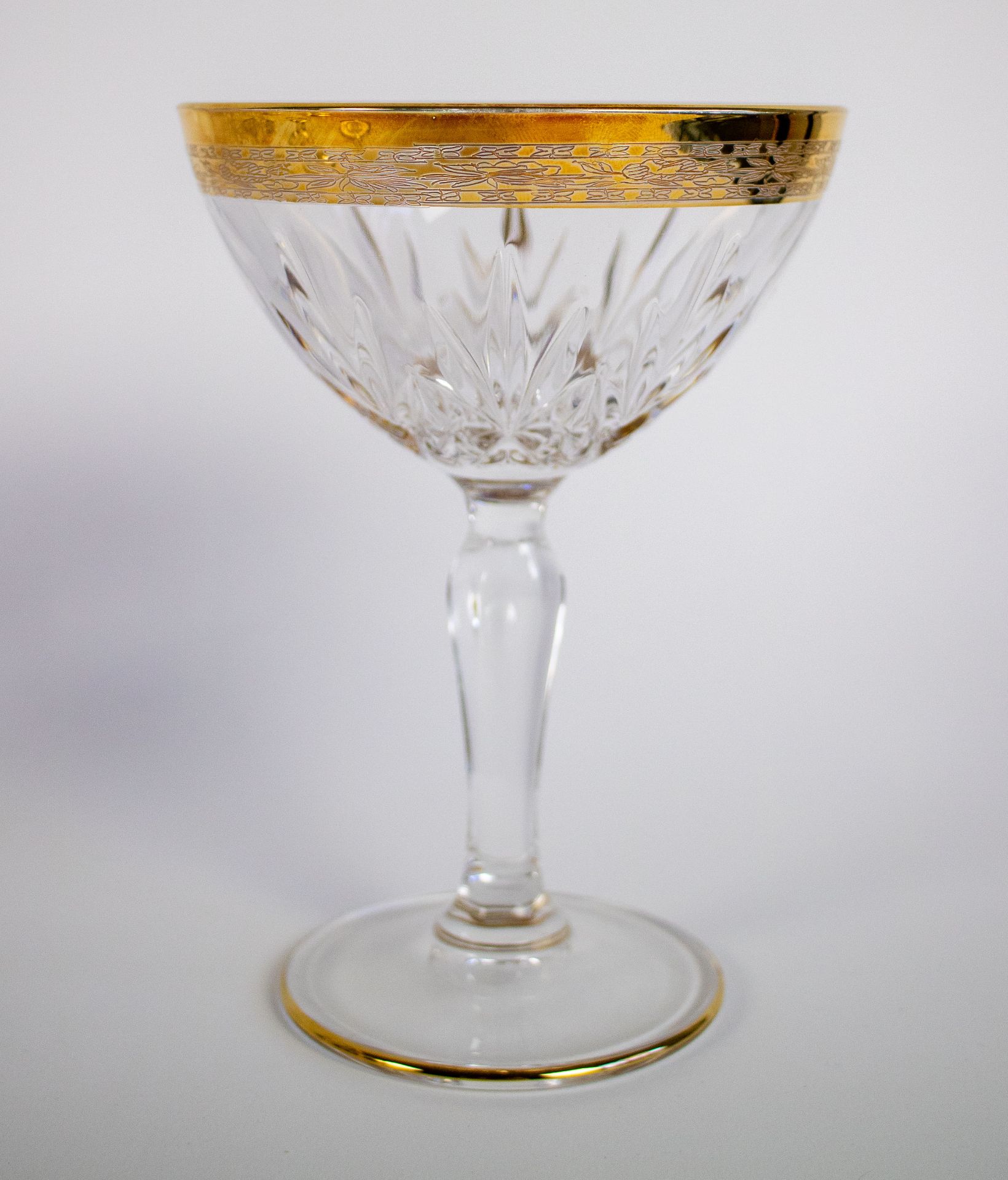 Lot with 5 crystal champagne flutes and 6 coupes. - Image 2 of 3