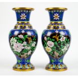 A pair of cloissoné vases