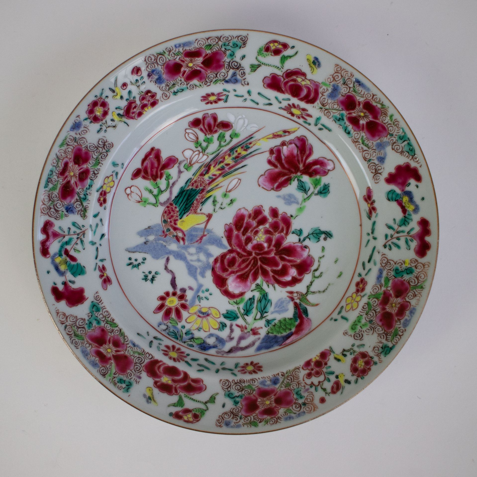 2 famille rose plates Qianlong - Bild 2 aus 8