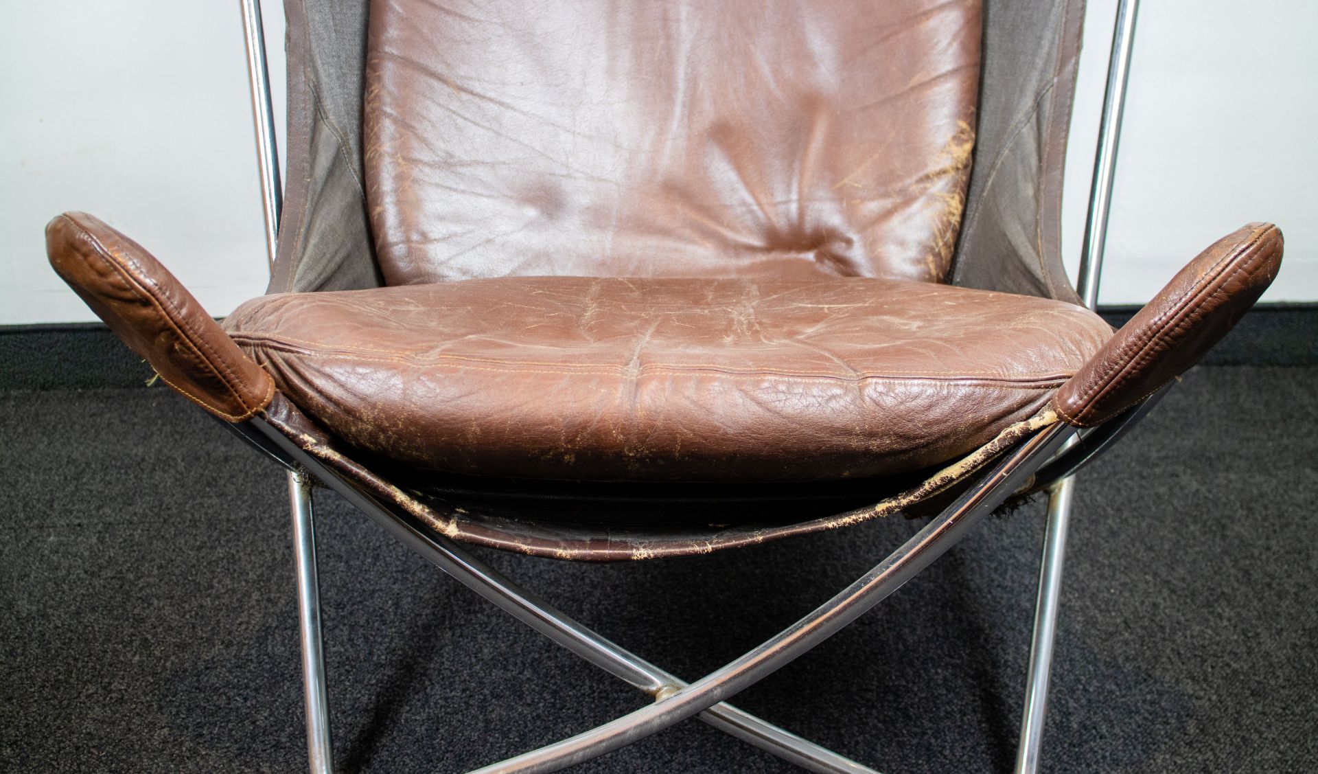 vintage leather butterfly chair - Bild 2 aus 3