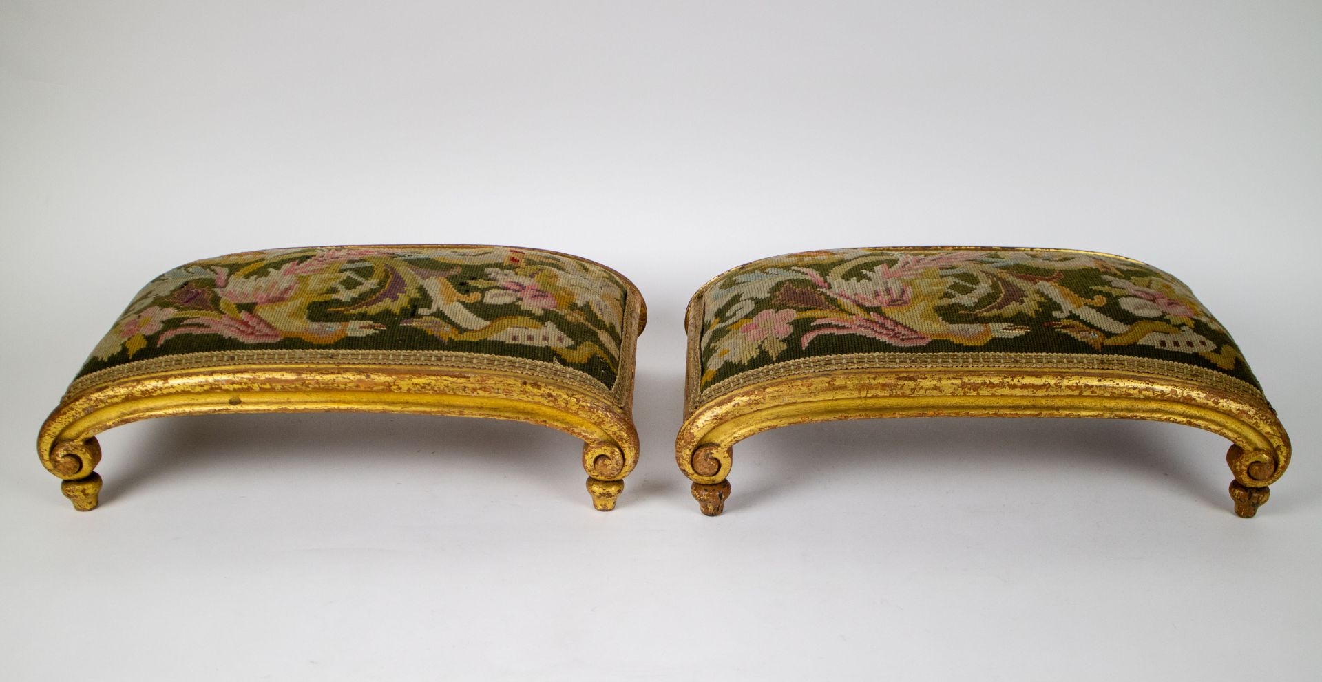 Pair of 19th century footstools