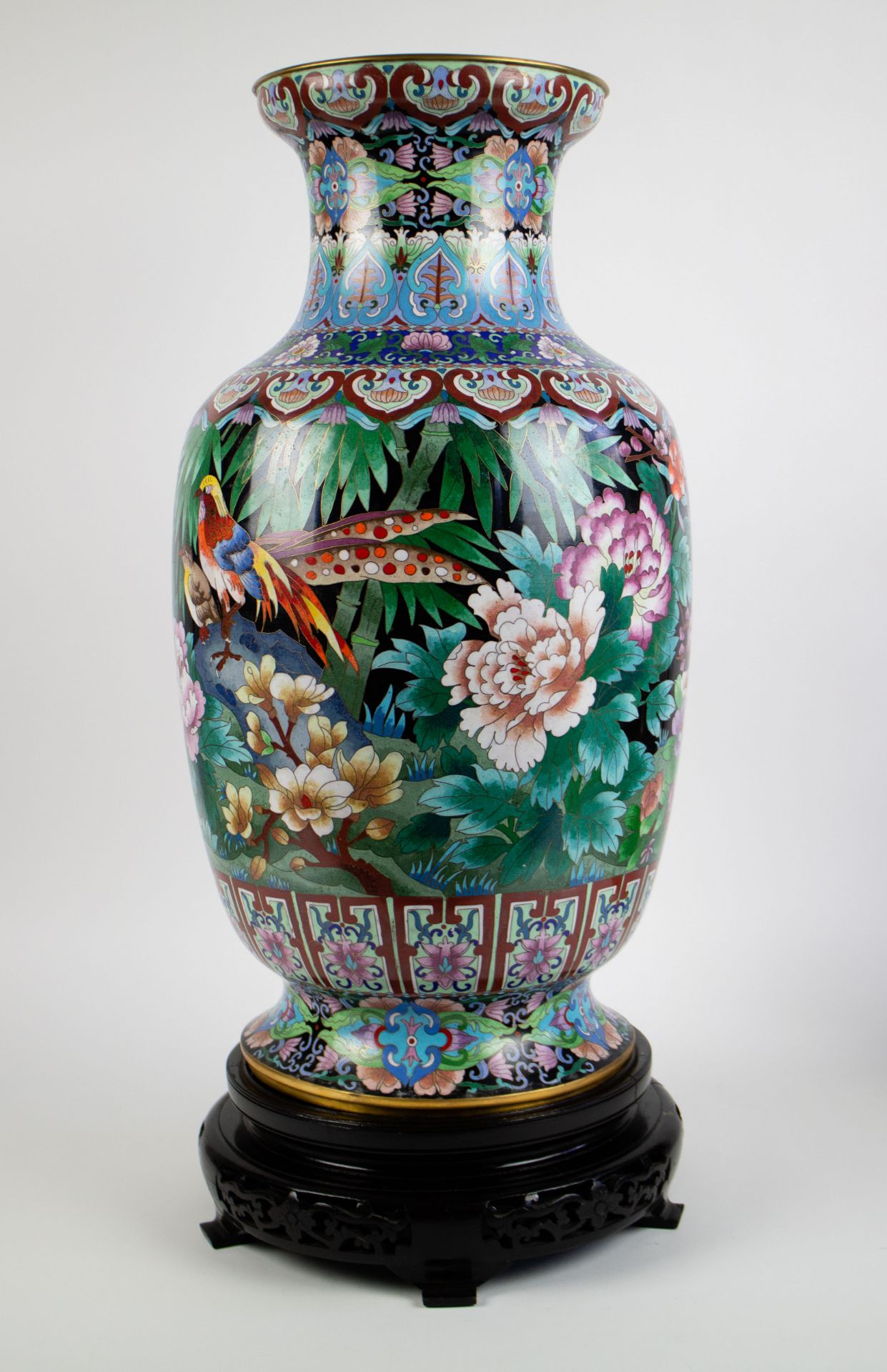 Big cloissoné vase