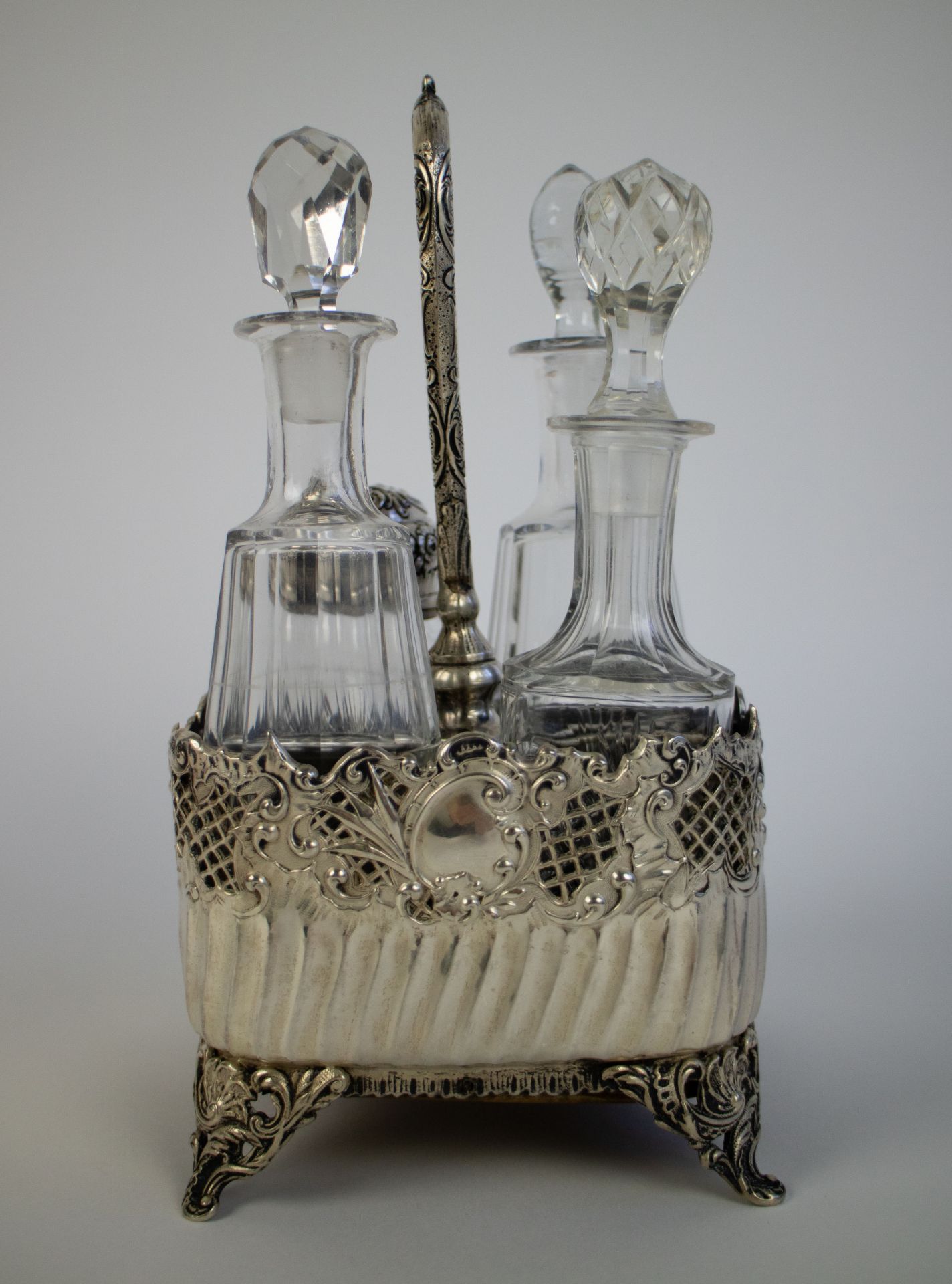 Silver oil and vinegar set French - Image 3 of 6
