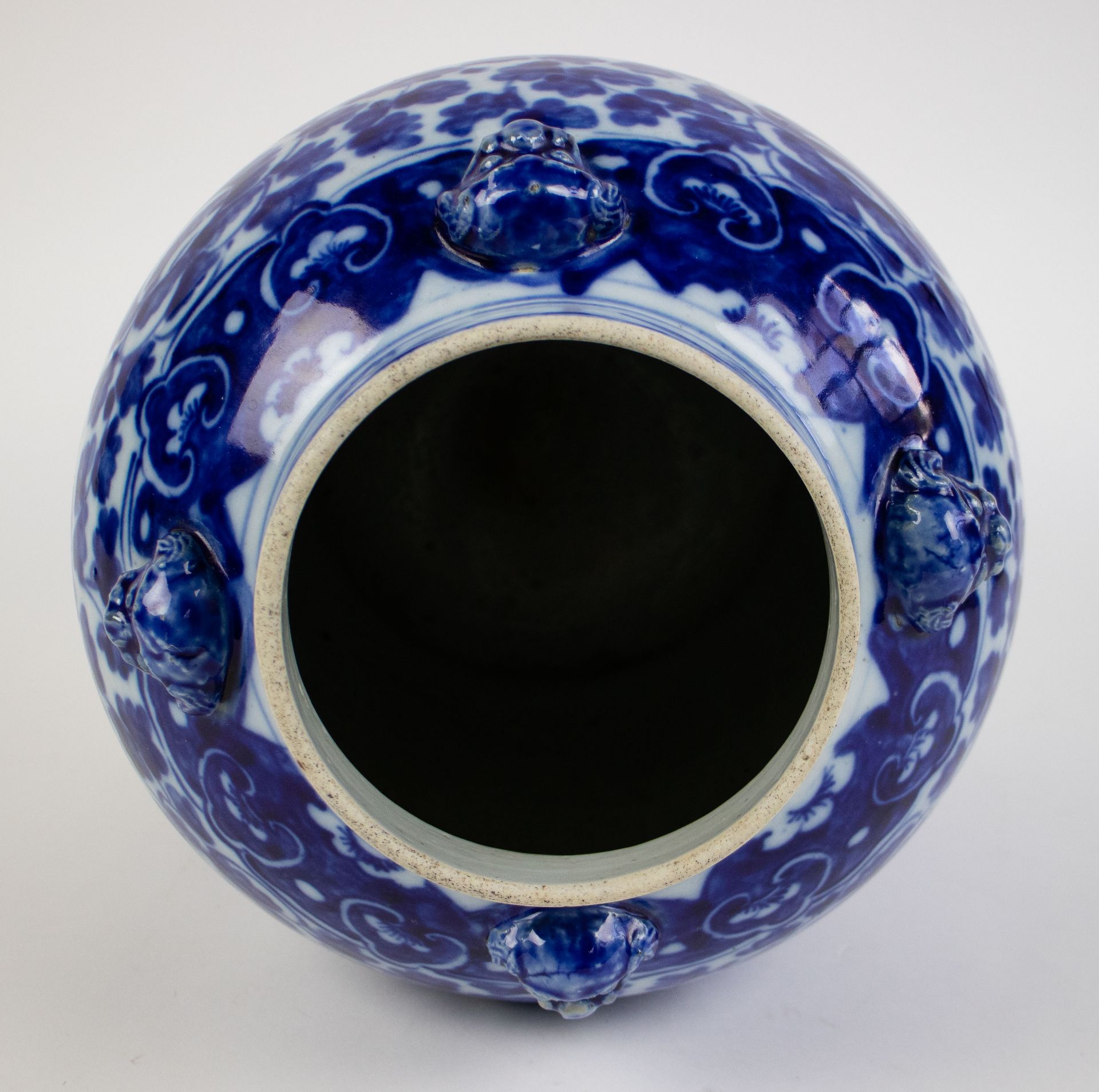 Chinese blue white vase Guangxu period - Bild 5 aus 7