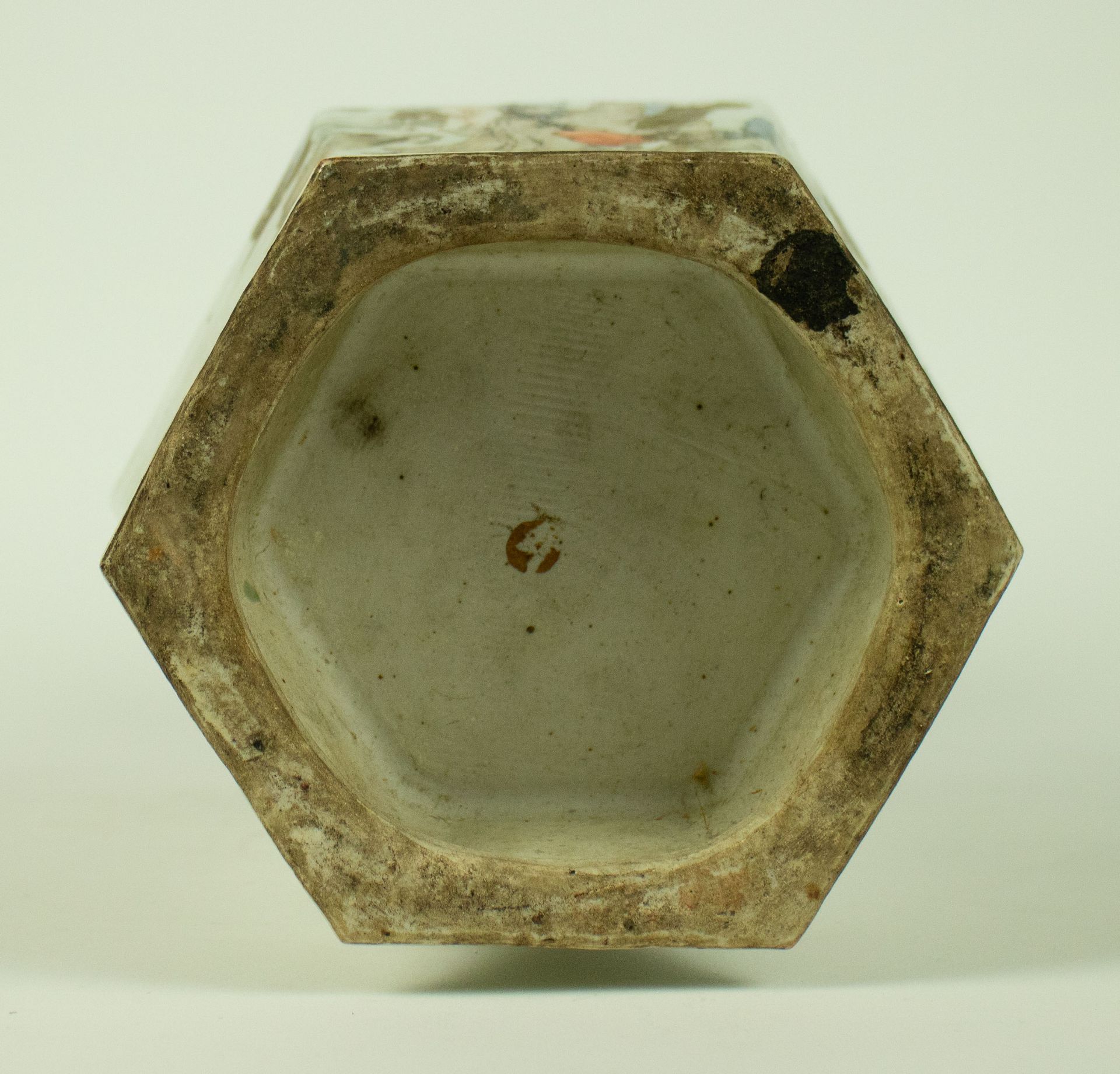 Octagonal chinese vase 19th century - Image 6 of 6