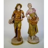 Pair of Royal Dux figures