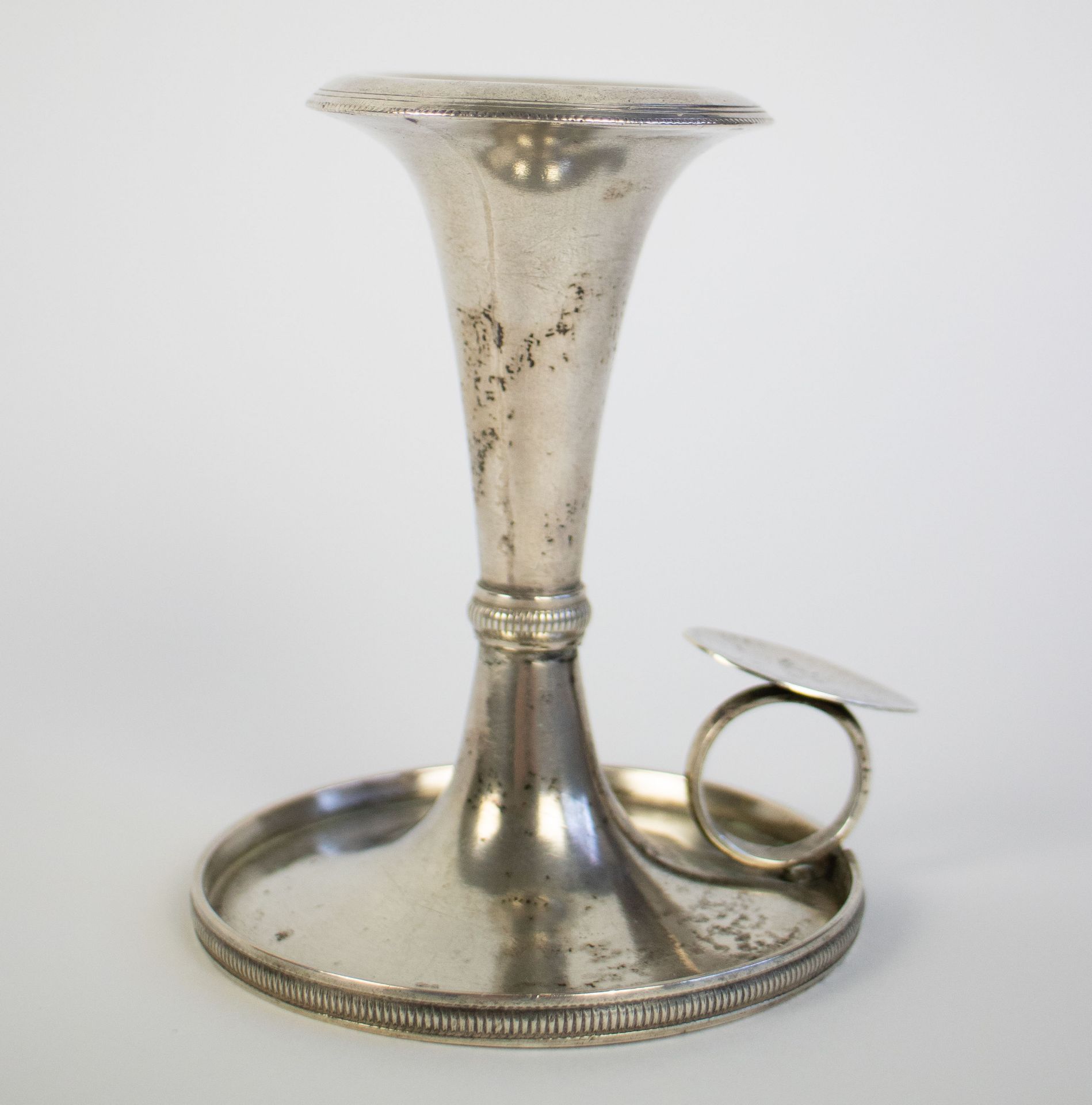 Silver candle holder mid 19thC