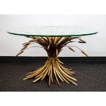 Vintage coffee table with ear of corn Coco Chanel style
