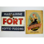 Enamel FORT Margarine and Cardboard Joie et Santé Advocaat