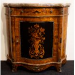 Side cabinet with marble top and bronze mounts