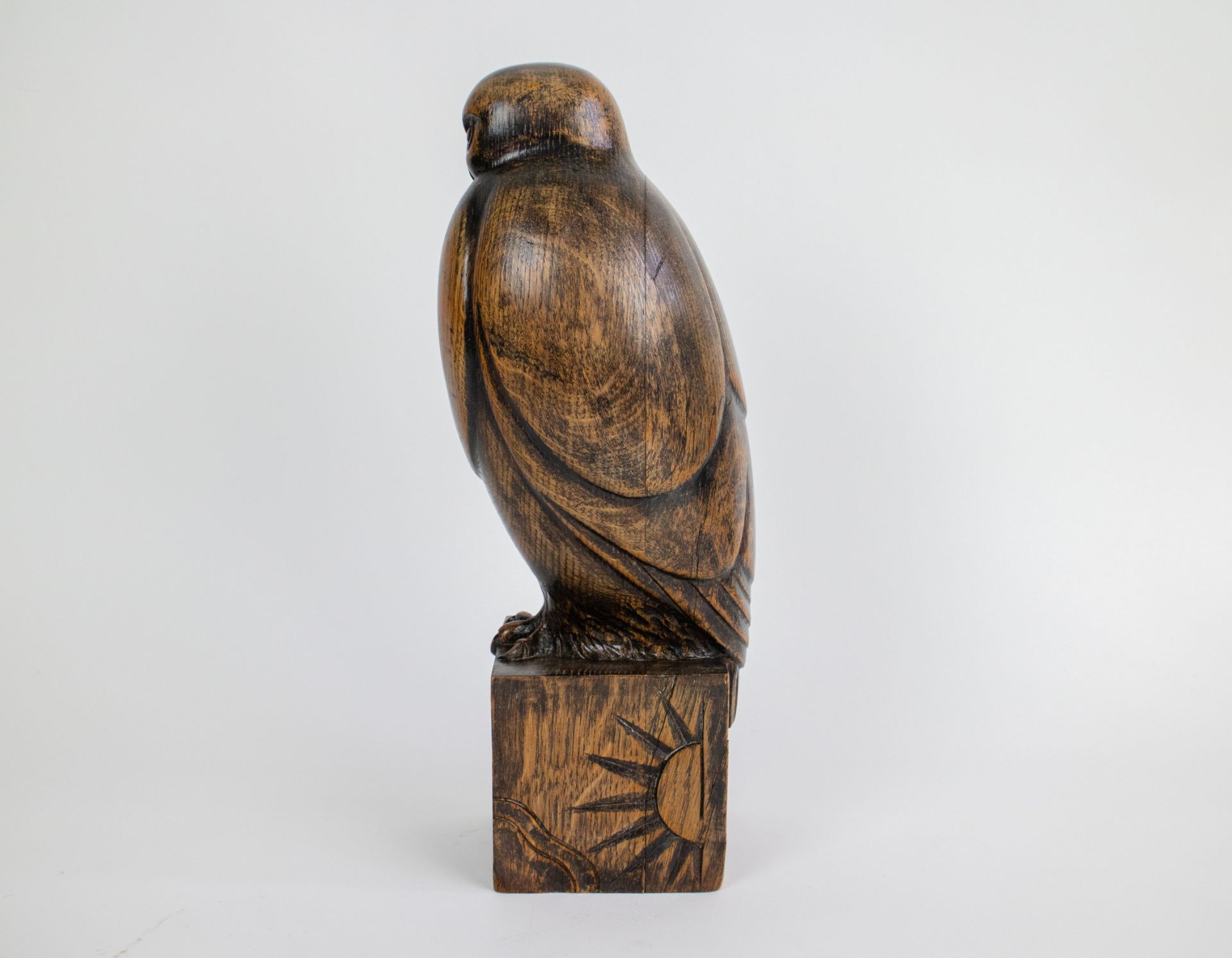 Wooden Art Deco sculpture of an owl - Image 3 of 6