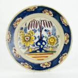 A polychrome Delft plate