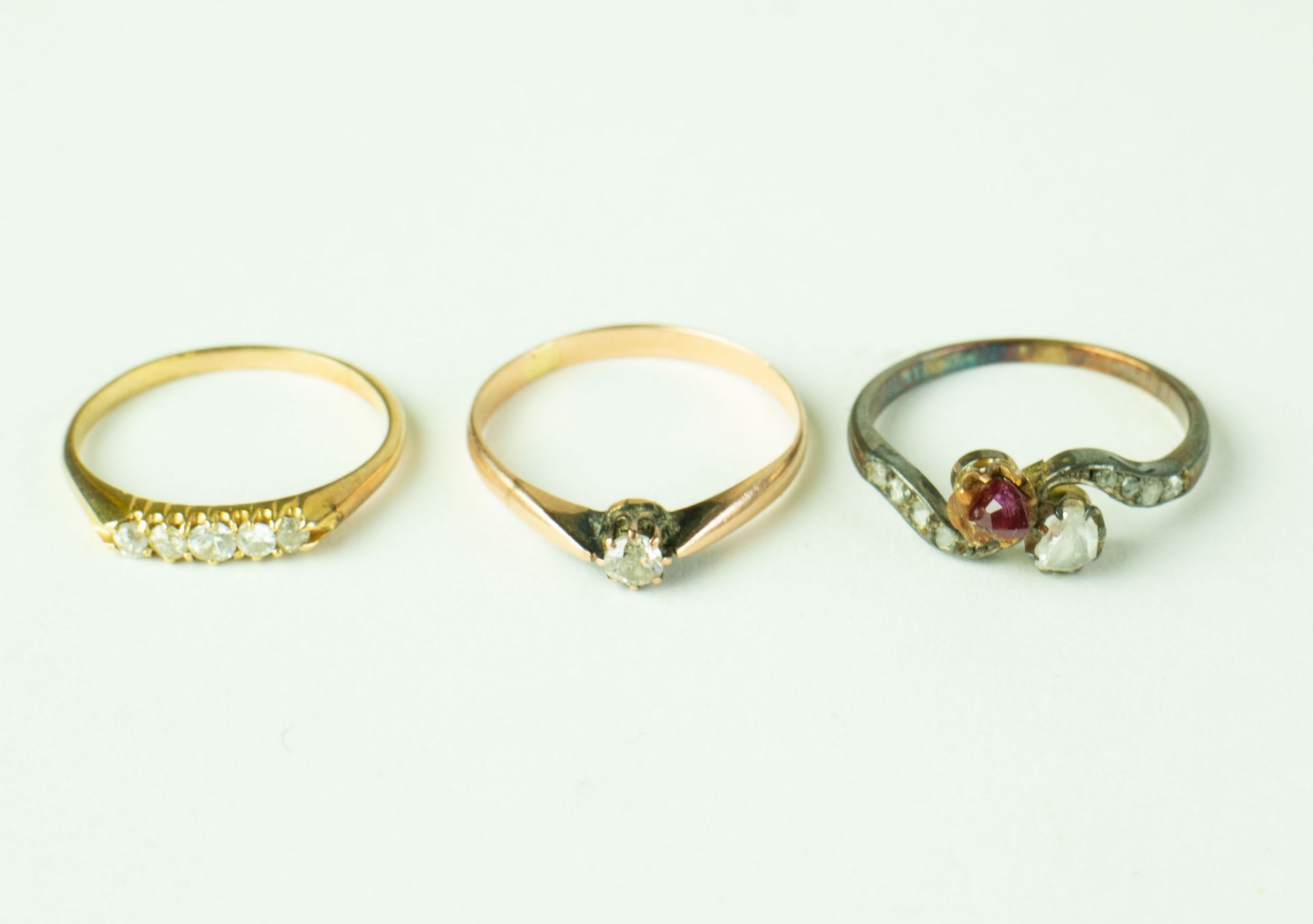 6 gold rings - Image 3 of 3