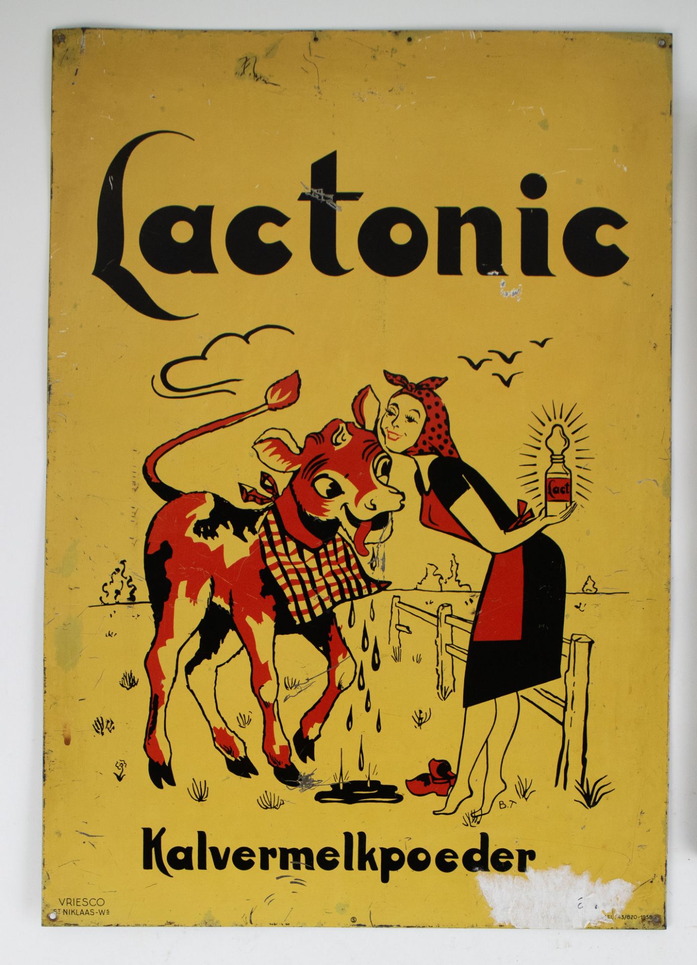 Cardboard kalender PFAFF and metal Lactonic 1958 - Image 2 of 3