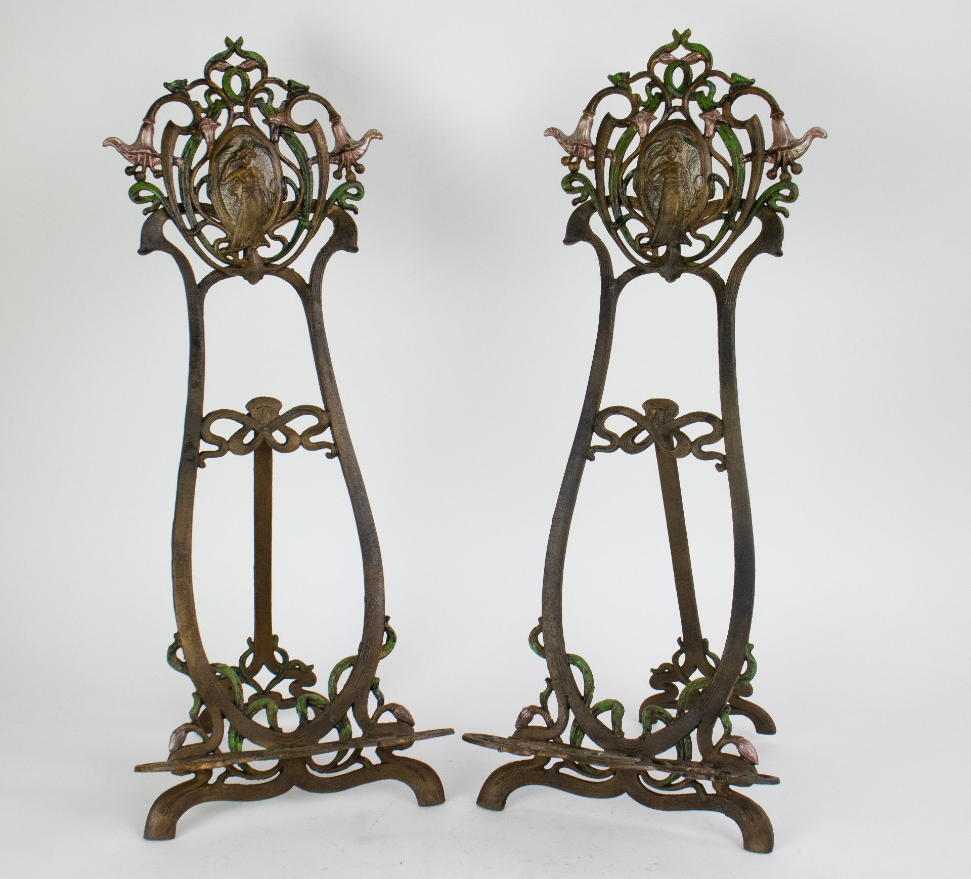 Art Nouveau easels and mirror - Bild 4 aus 5