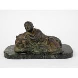 Bronze budha with panther