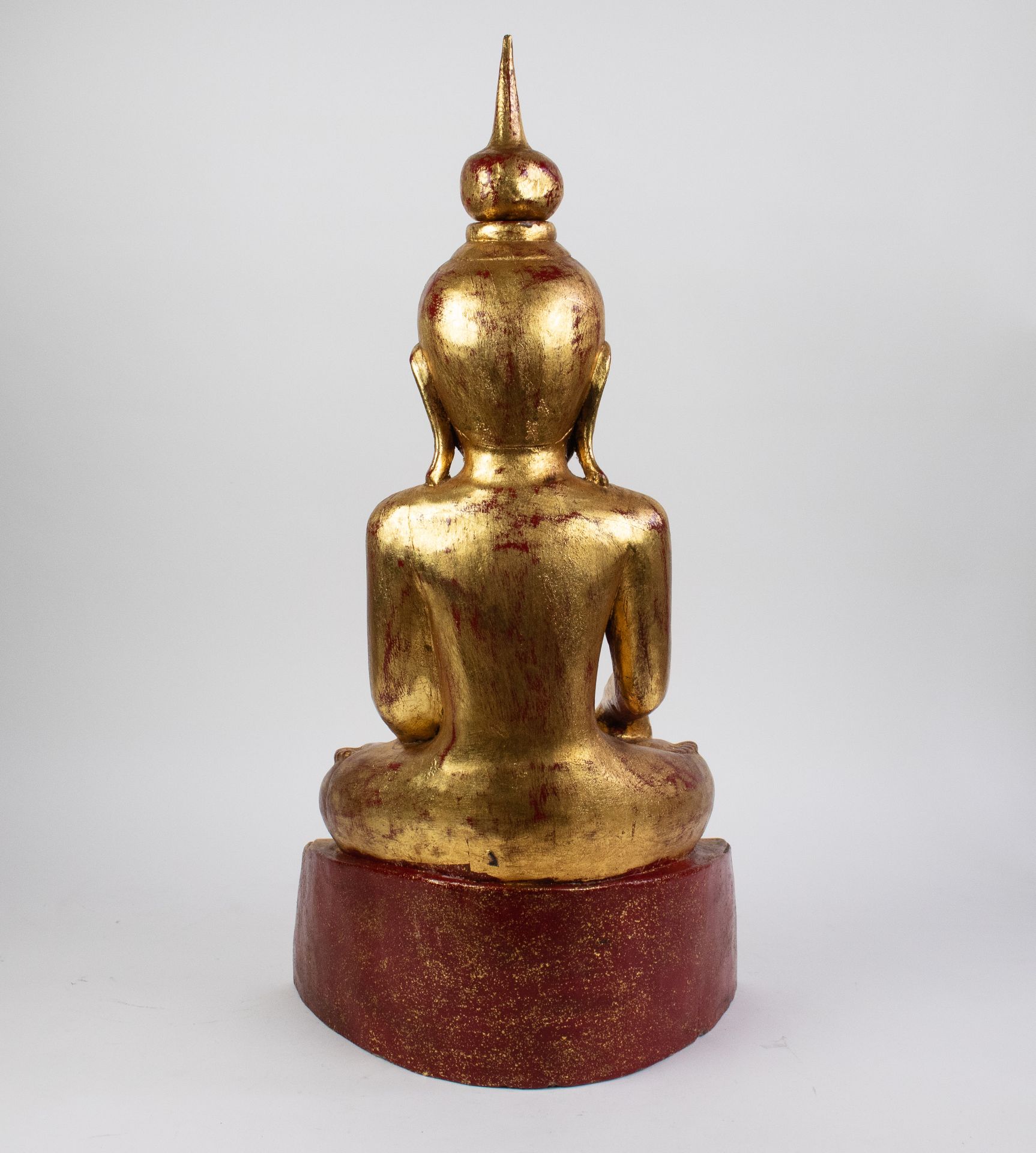 Wood carved Buddha - Image 3 of 4