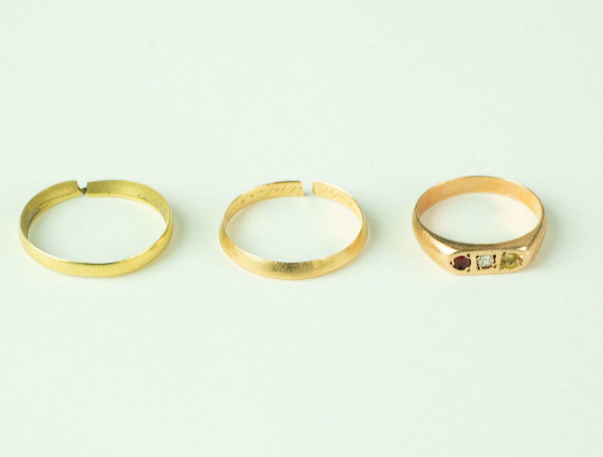 6 gold rings - Image 2 of 3