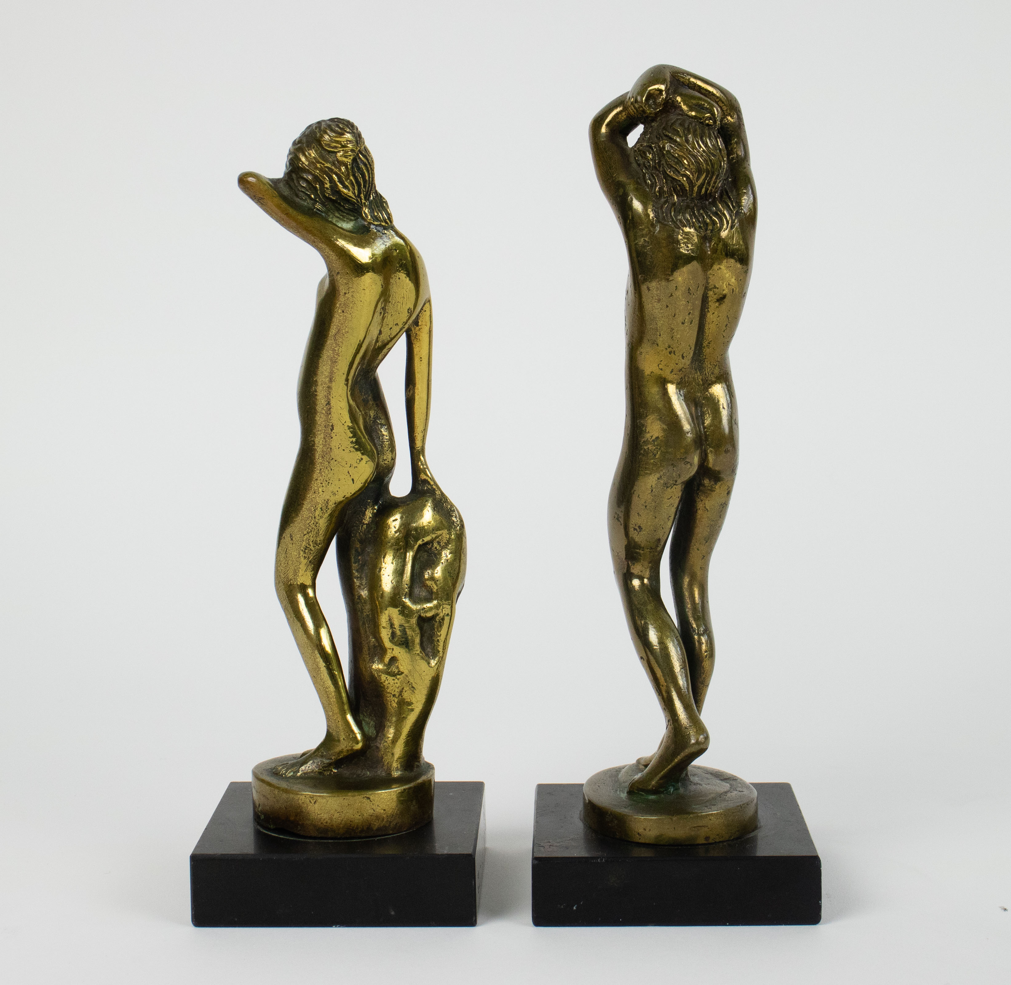 Male and female bronze figures - Bild 3 aus 4