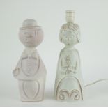2 ceramic figures Greet Keuppens studio Ardeco Ghent seventies