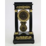 Napoleon III clock in blackened wood 'Cailly X' 19th C.
