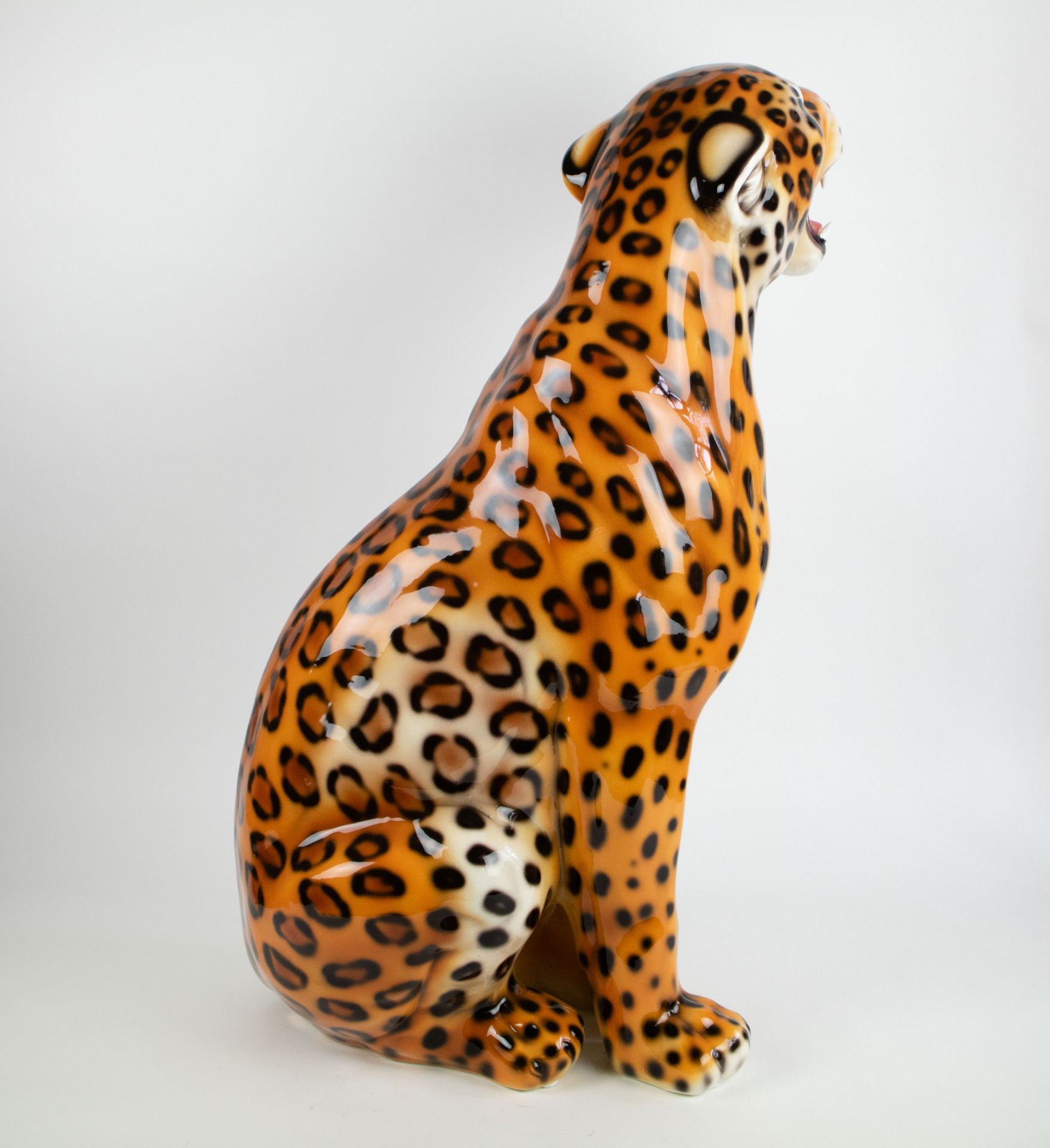 Italian Ceramic sculpture of a leopard - Bild 4 aus 5