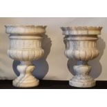 Marble garden vases