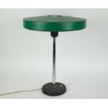 Green mid-century Louis Kalff for Philips table lamp