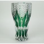 A green crystal Val Saint Lambert vase