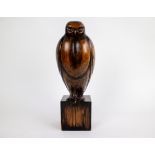 Wooden Art Deco sculpture of an owl