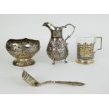 A collection of silverware