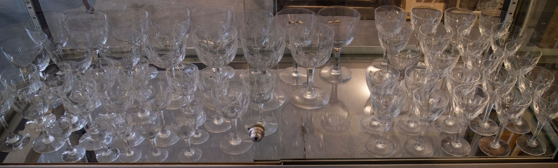 A large collection of Val Saint Lambert crystal glasses - Bild 2 aus 2