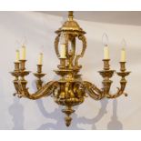 Bronze gilded chandelier