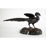 Bronze pheasant on a marble feet