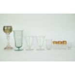 A collection of old glassware