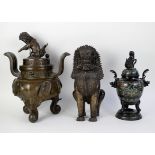 A collection of Japanese bronzes
