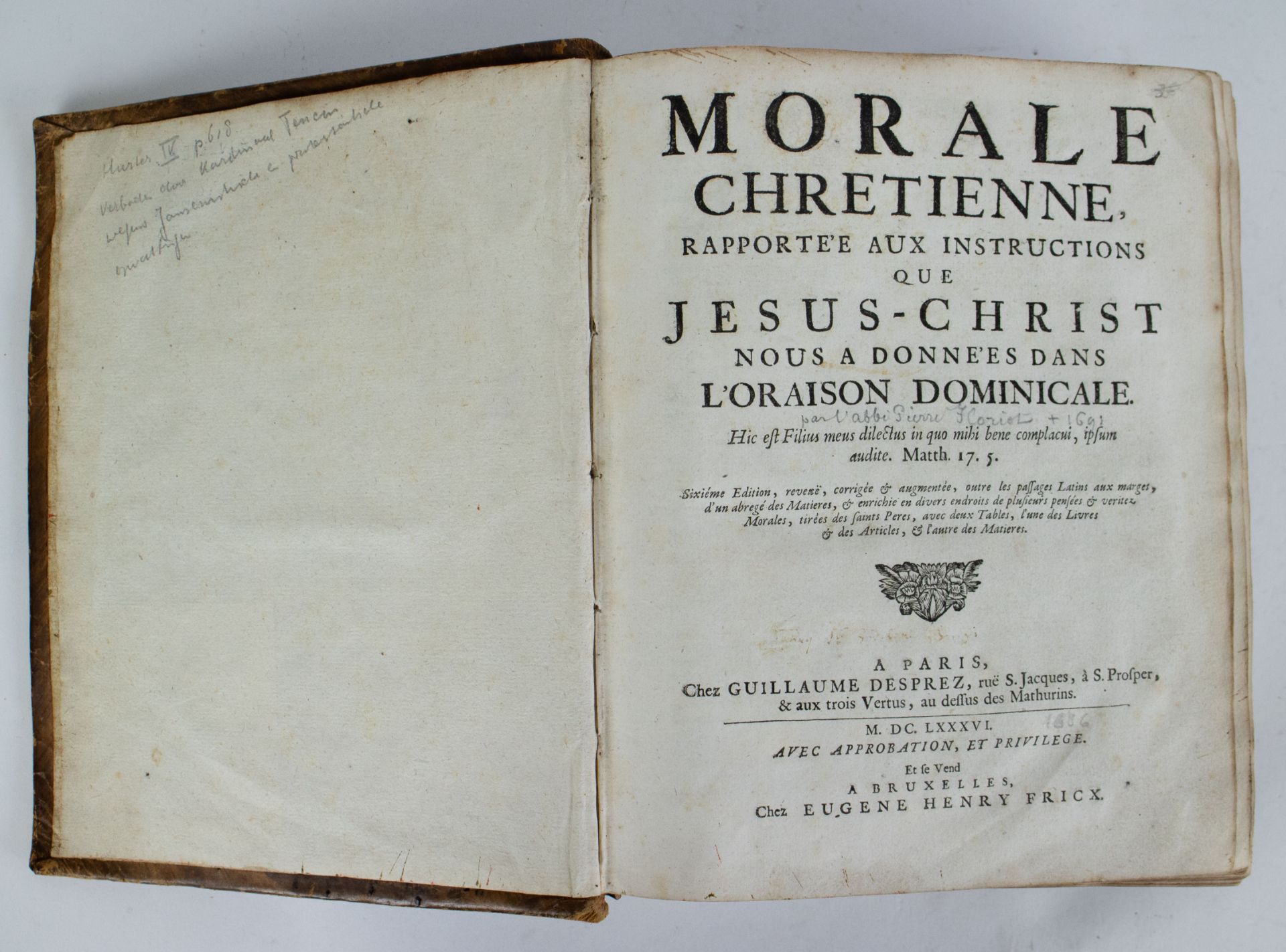 Antiquarian Morale Chretienne 1686 - Bild 3 aus 3