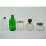 A collection of toilet and perfume bottles